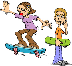 skateboards